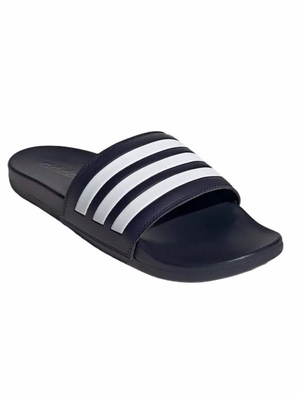 NWT Adidas Unisex Adilette Comfort Slides - Navy/White Size 12M/13W